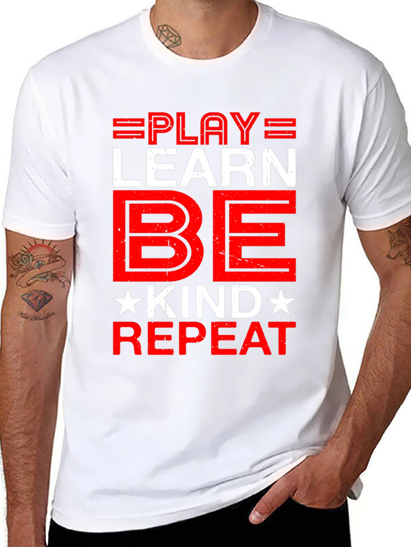 Play Learn Be Kind Repeat Graphic Tee