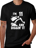 Im 11 and Diggin It T-Shirt - Black