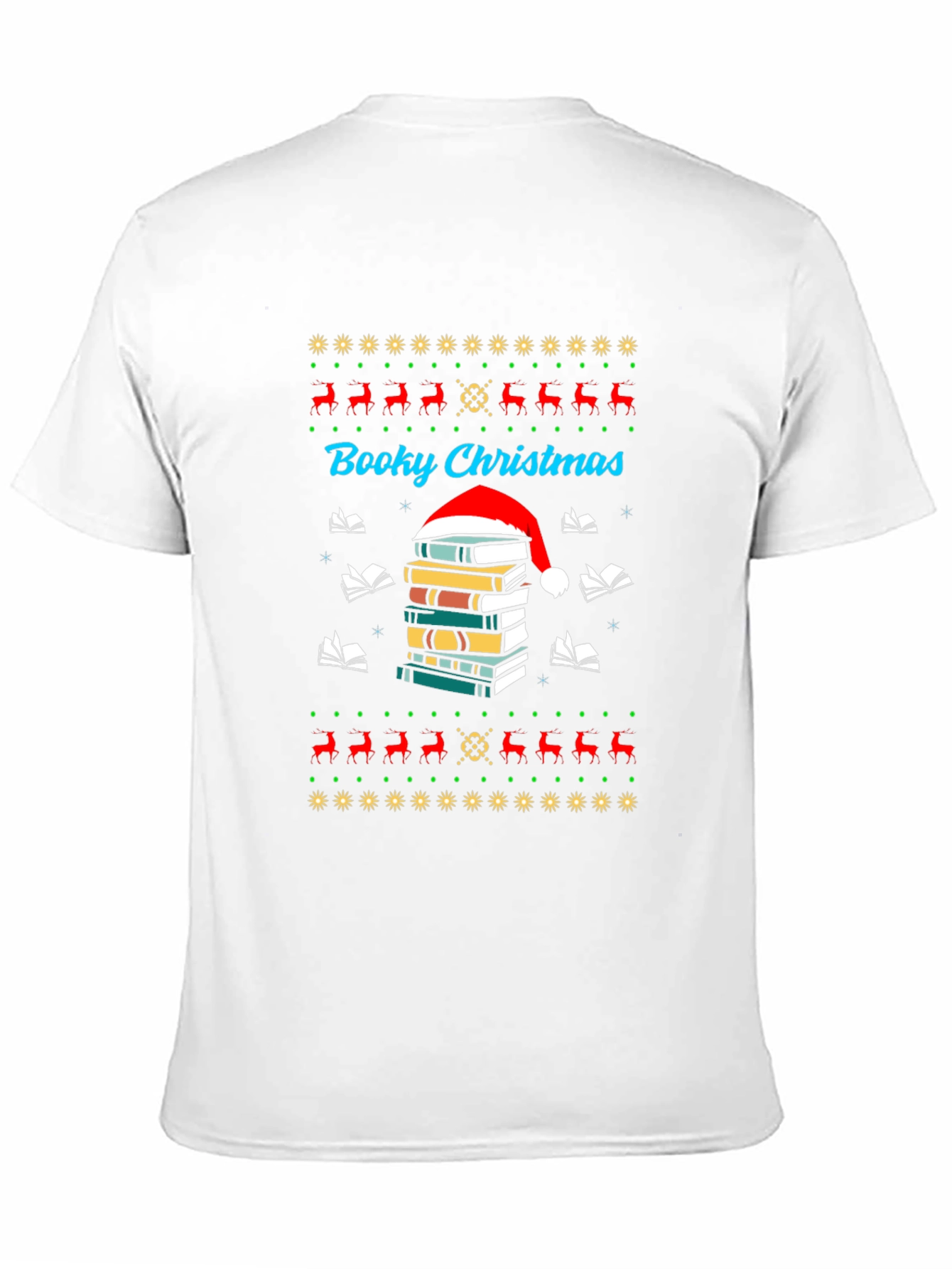 Booky Christmas T-Shirt Festive Holiday Reading Tee
