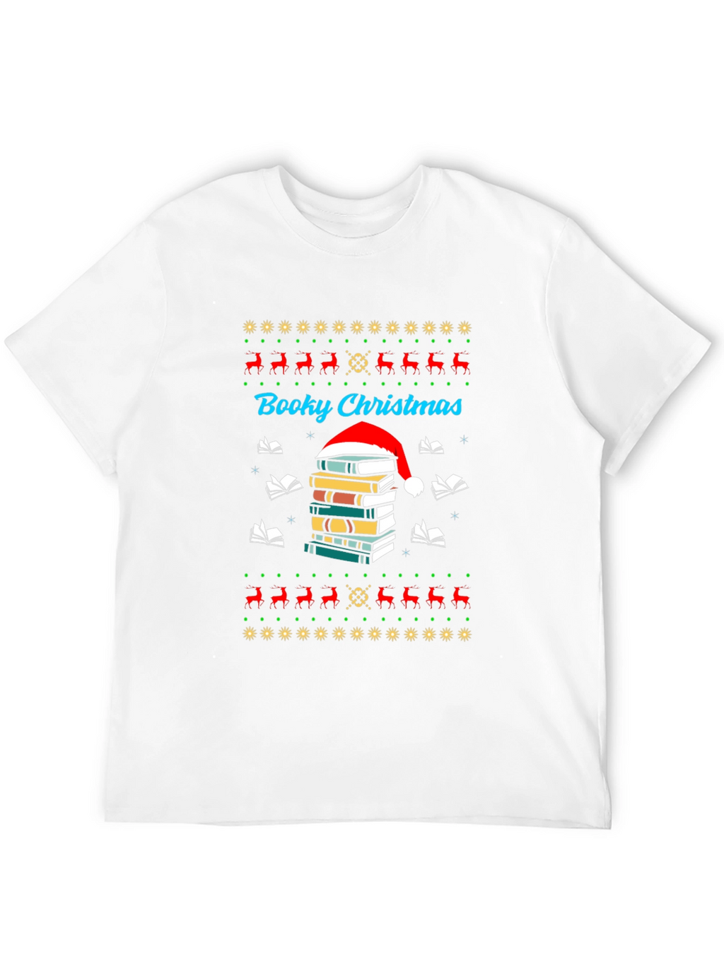 Booky Christmas T-Shirt Festive Holiday Reading Tee