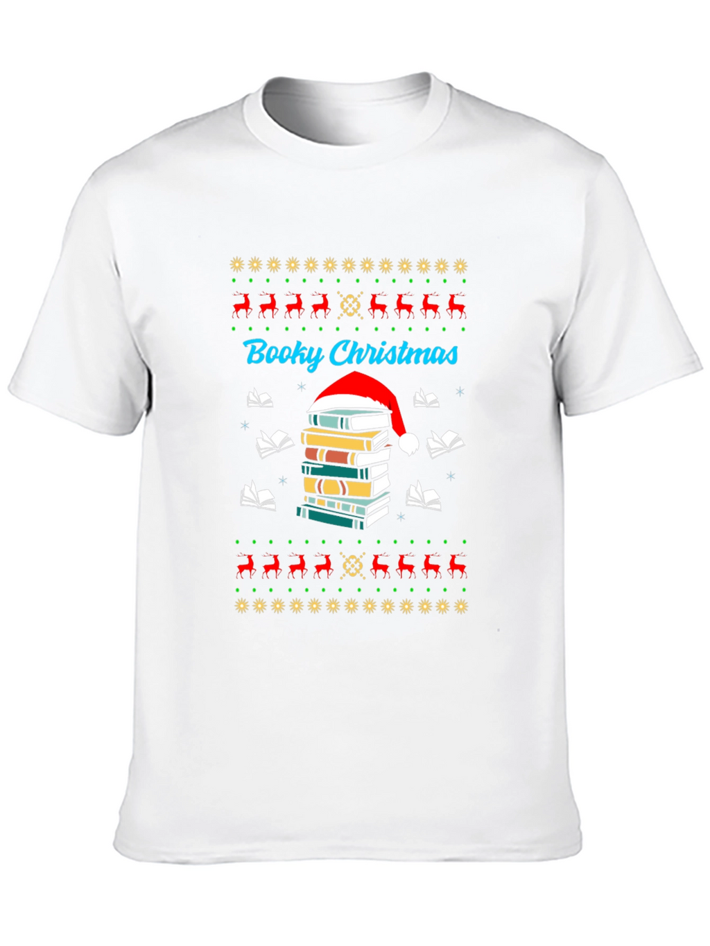 Booky Christmas T-Shirt Festive Holiday Reading Tee