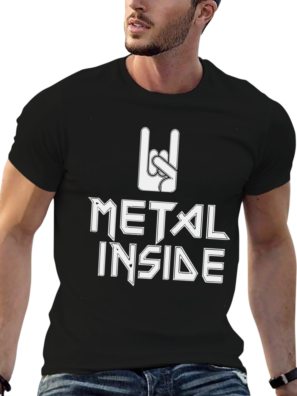Metal Inside Graphic Tee - Rock On!