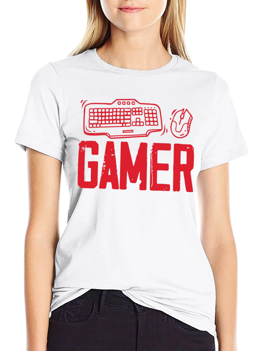 Gamer T-Shirt - Keyboard and Mouse Design