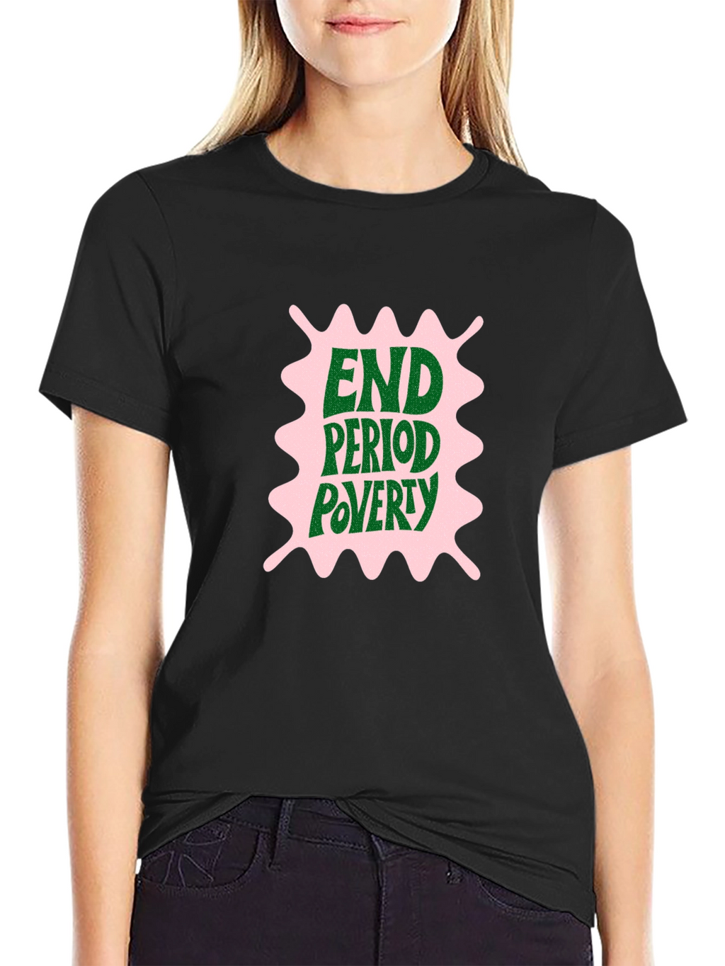 End Period Poverty Graphic Tee - Black