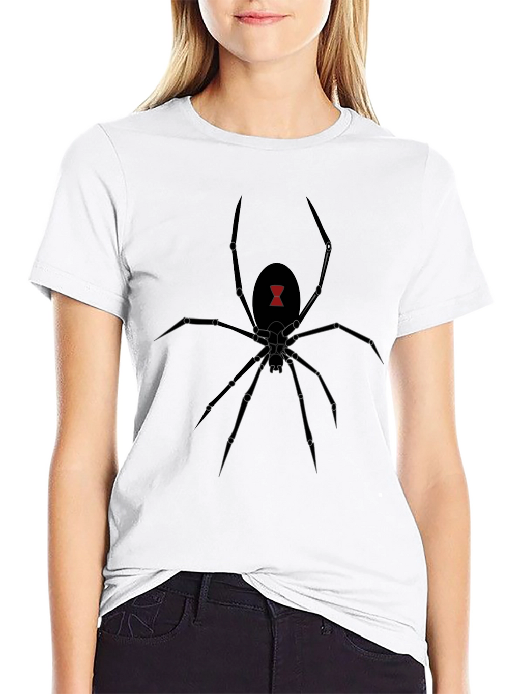 Black Widow Spider Graphic Tee - Mens Black T-Shirt