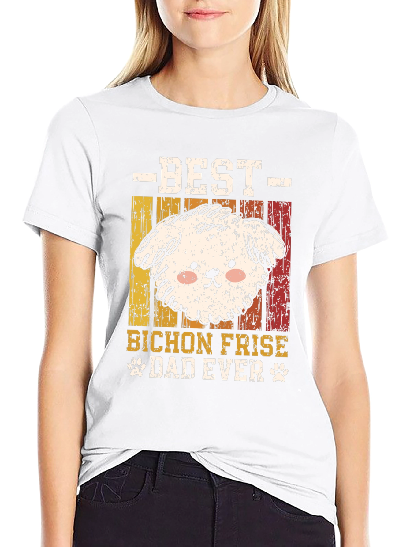 Bichon Frise Dad Ever Graphic Tee