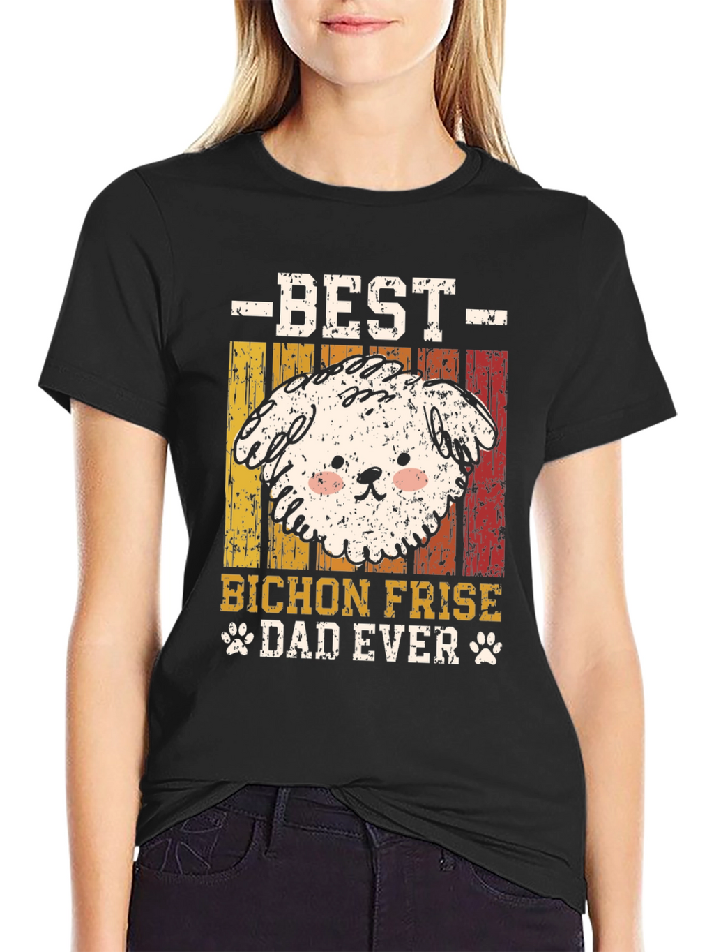 Bichon Frise Dad Ever Graphic Tee