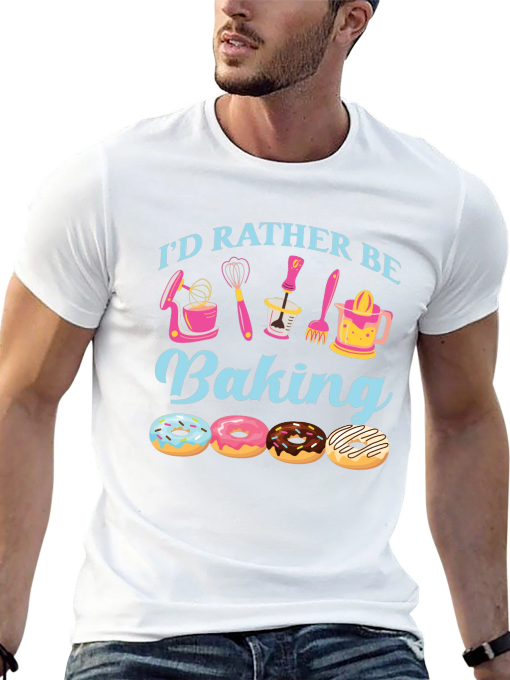 Id Rather Be Baking T-Shirt Donut Design