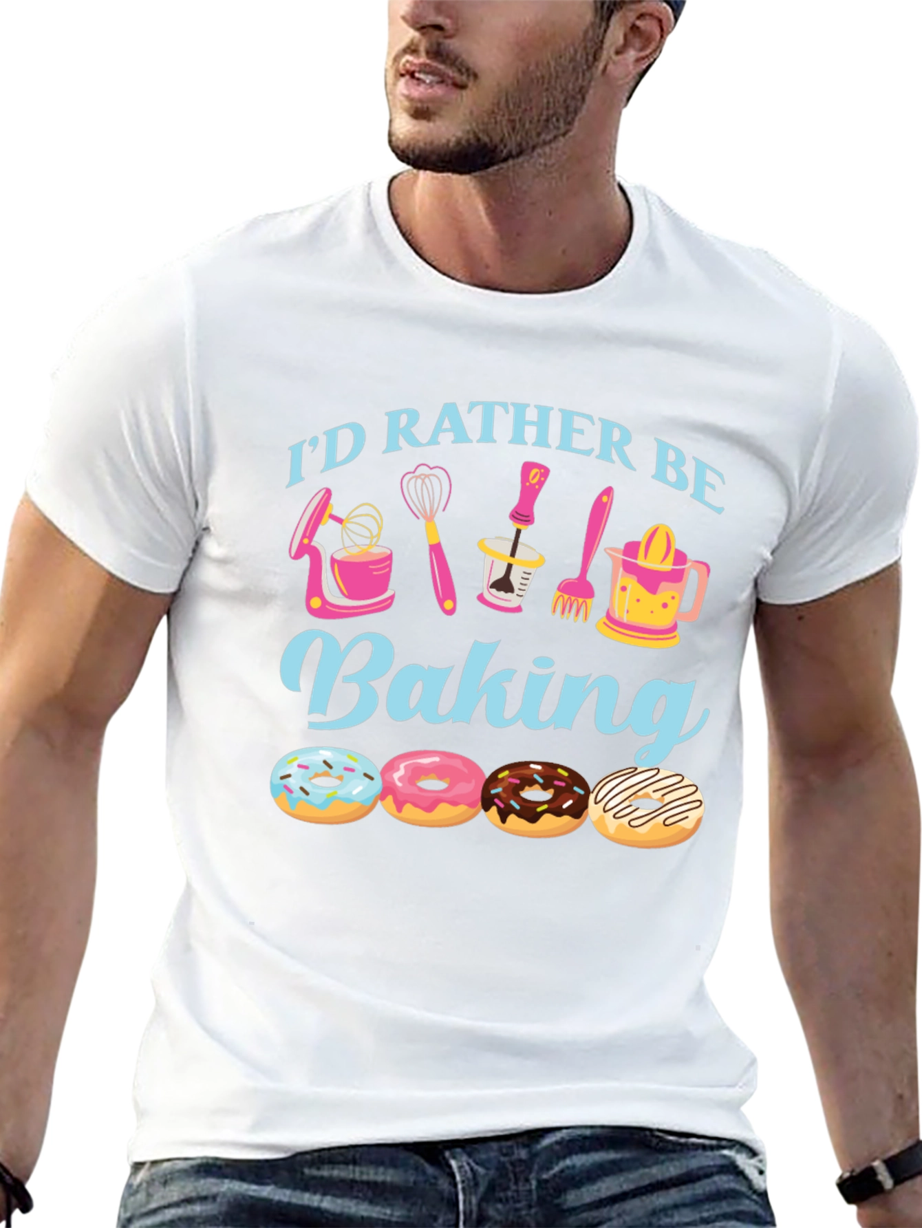 Id Rather Be Baking T-Shirt Donut Design