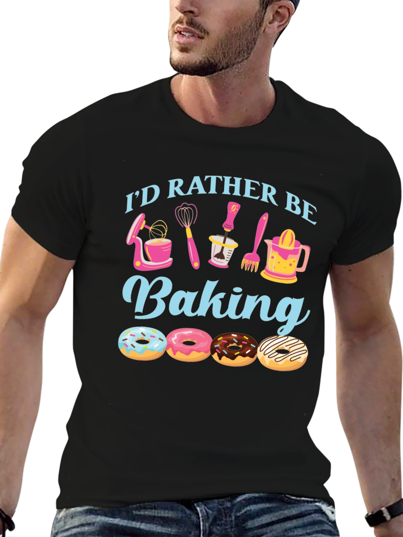 Id Rather Be Baking T-Shirt Donut Design