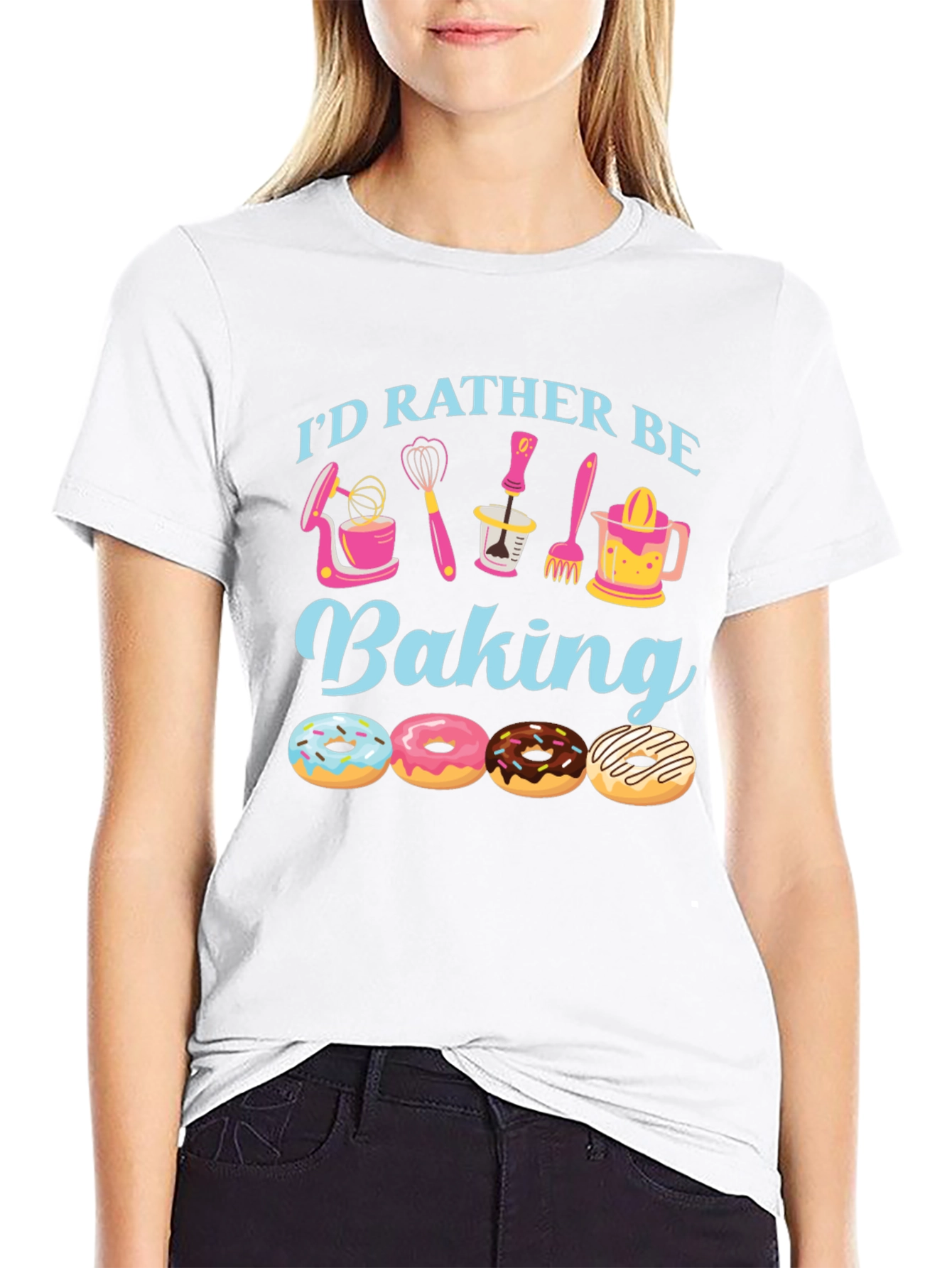 Id Rather Be Baking T-Shirt Donut Design