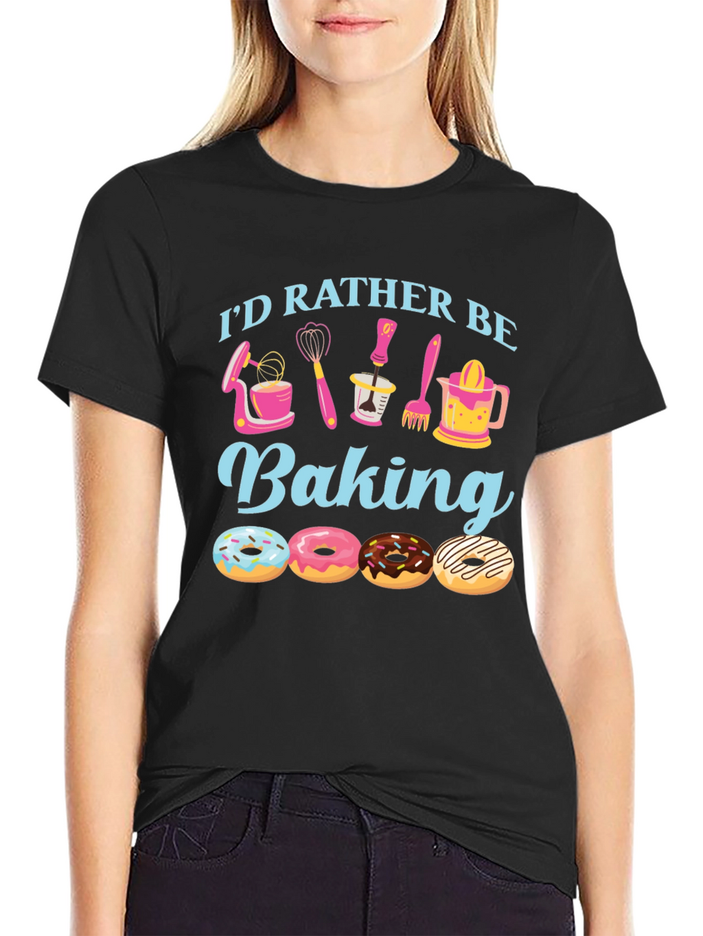 Id Rather Be Baking T-Shirt Donut Design