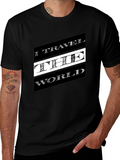 Travel the World Black Graphic T-Shirt