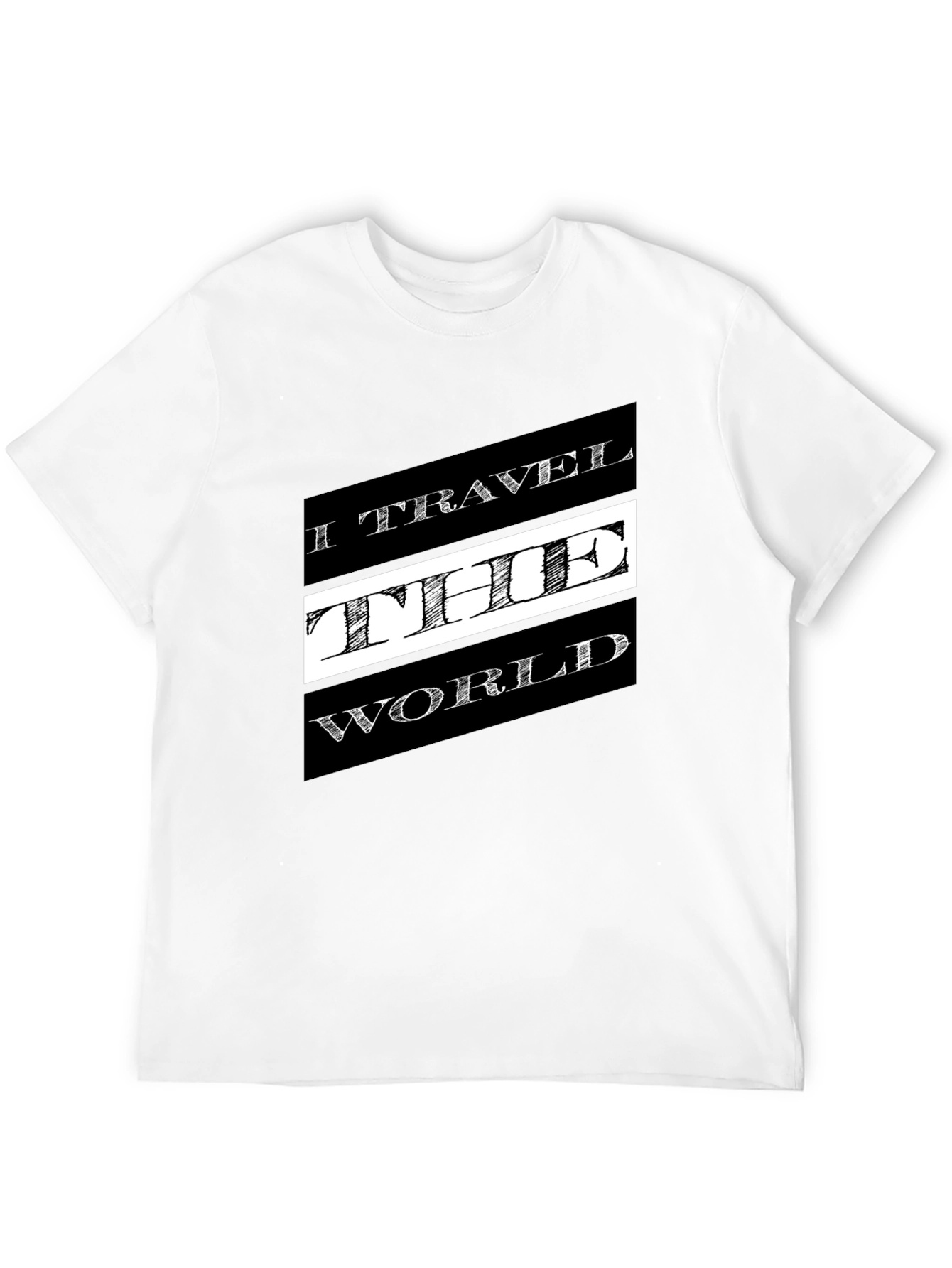 Travel the World Black Graphic T-Shirt