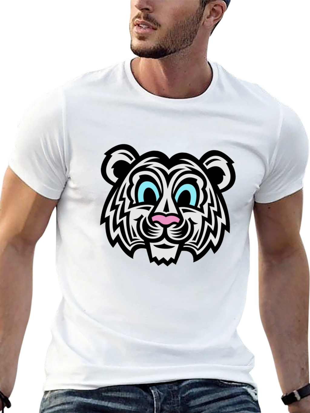 Cool Tiger Graphic Black T-Shirt