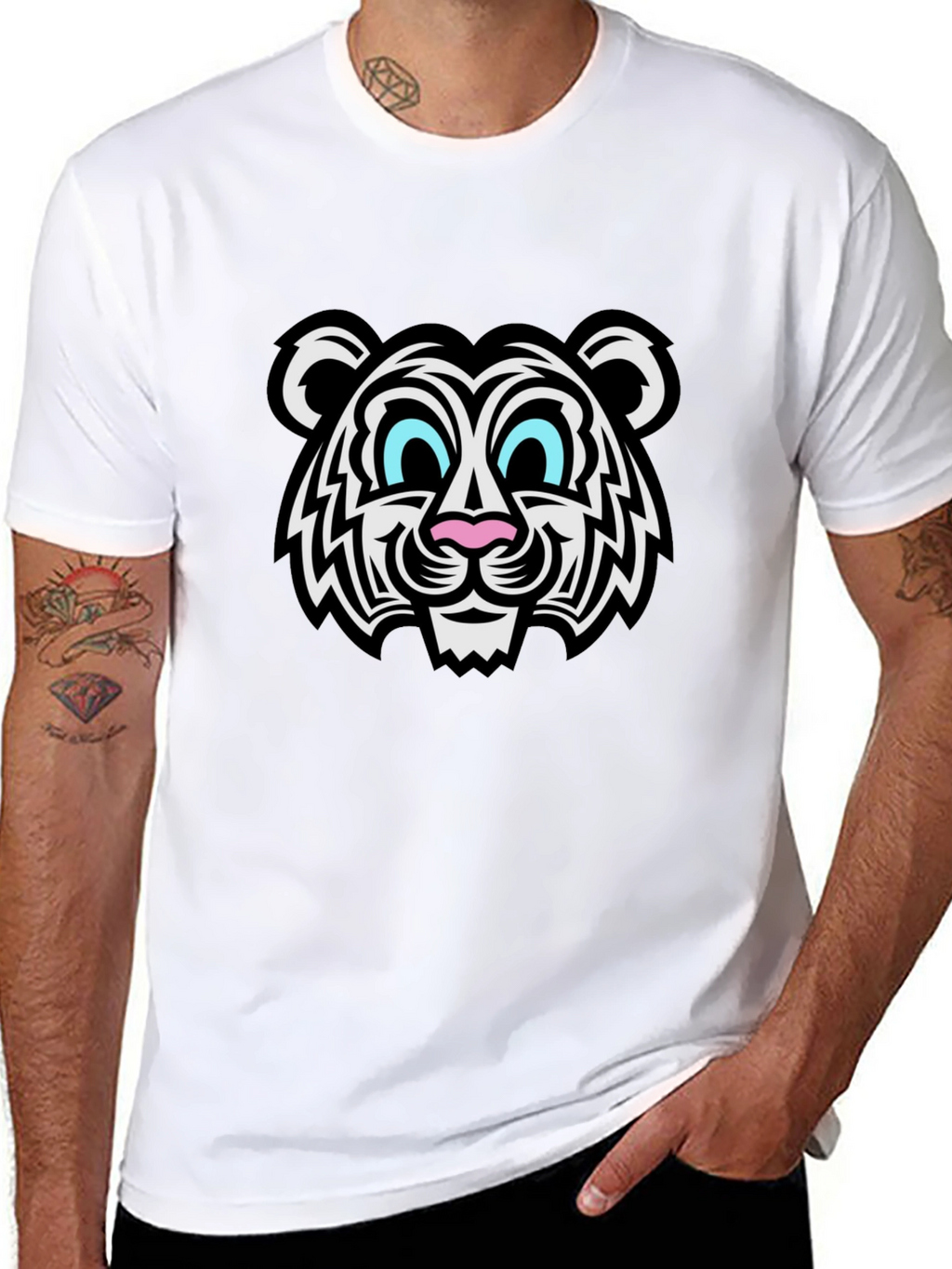 Cool Tiger Graphic Black T-Shirt