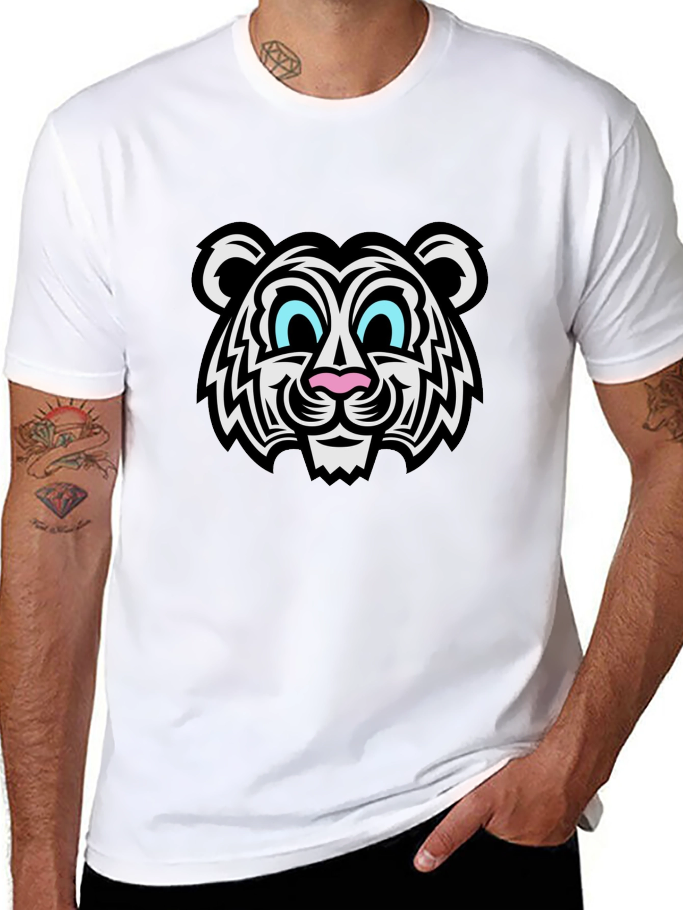Cool Tiger Graphic Black T-Shirt