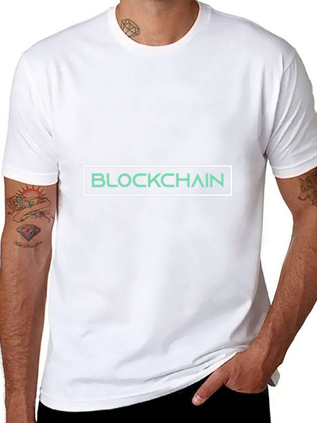 Blockchain Graphic Tee - Black Cotton T-Shirt