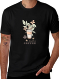 Coffee Lover T-Shirt - Graphic Print Soft Cotton Blend