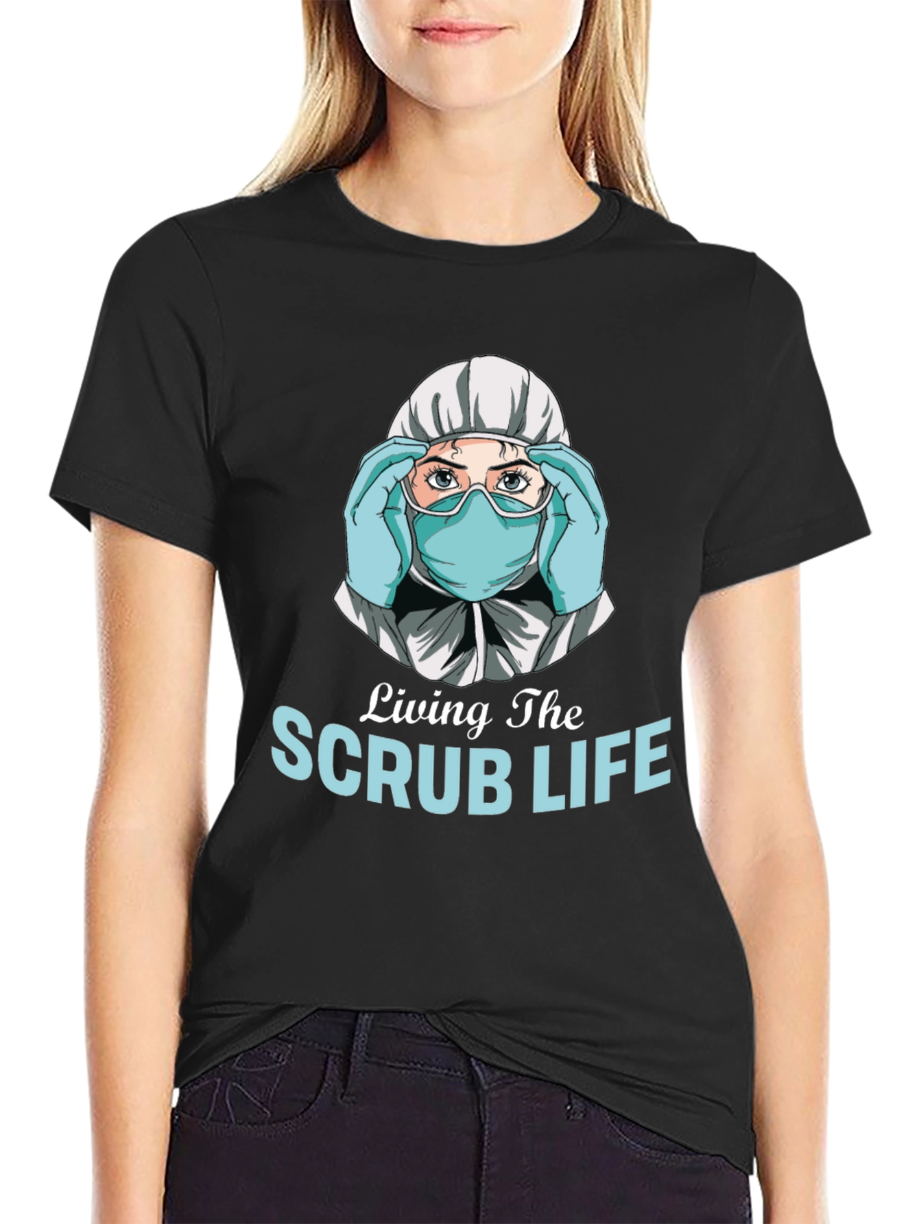 Living the Scrub Life Graphic T-Shirt