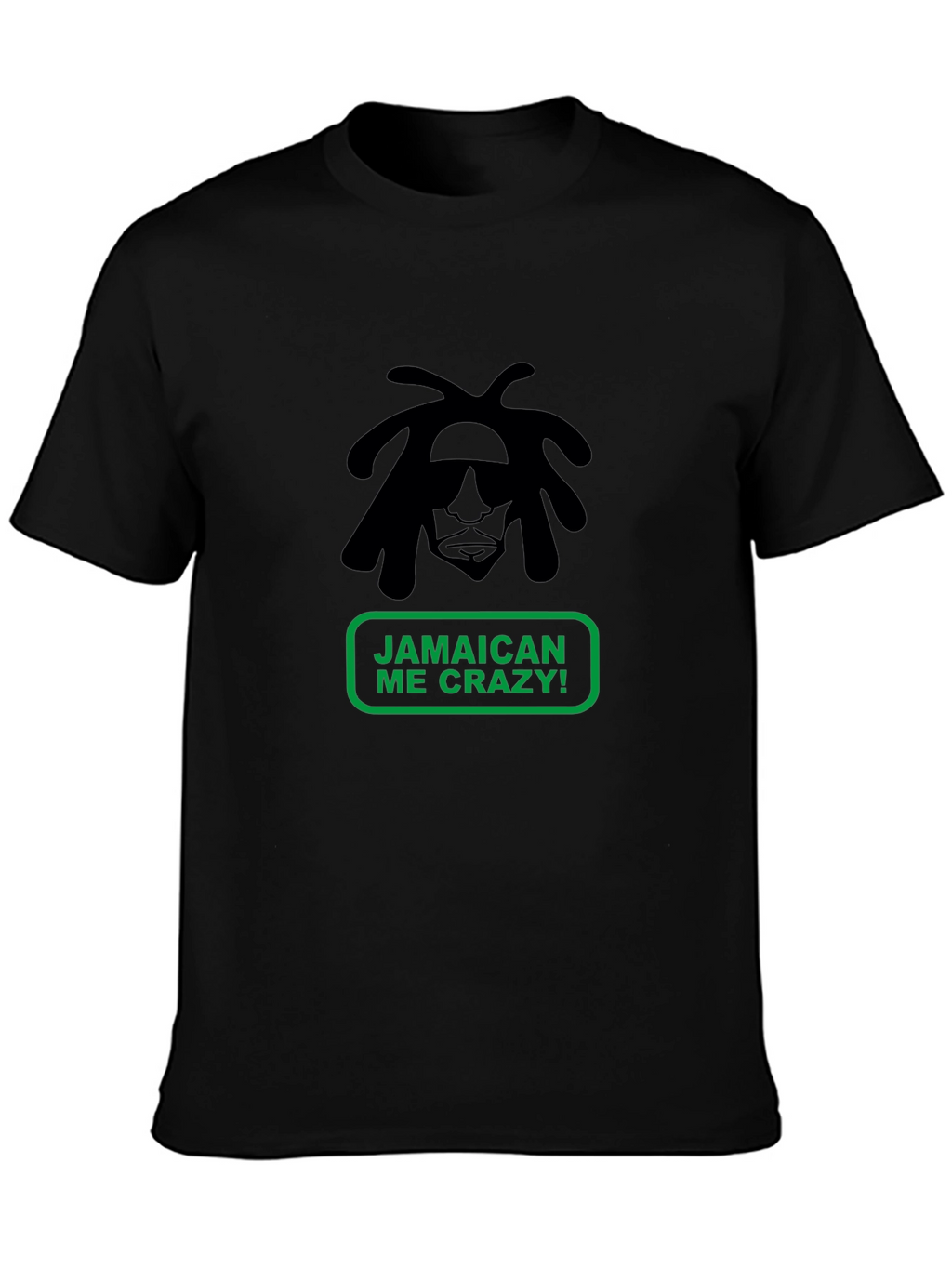 Jamaican Me Crazy T-Shirt - Black Cotton Tee