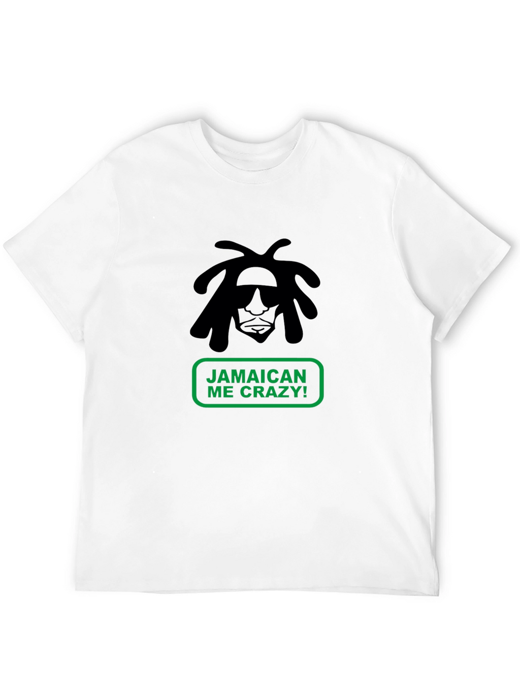 Jamaican Me Crazy T-Shirt - Black Cotton Tee
