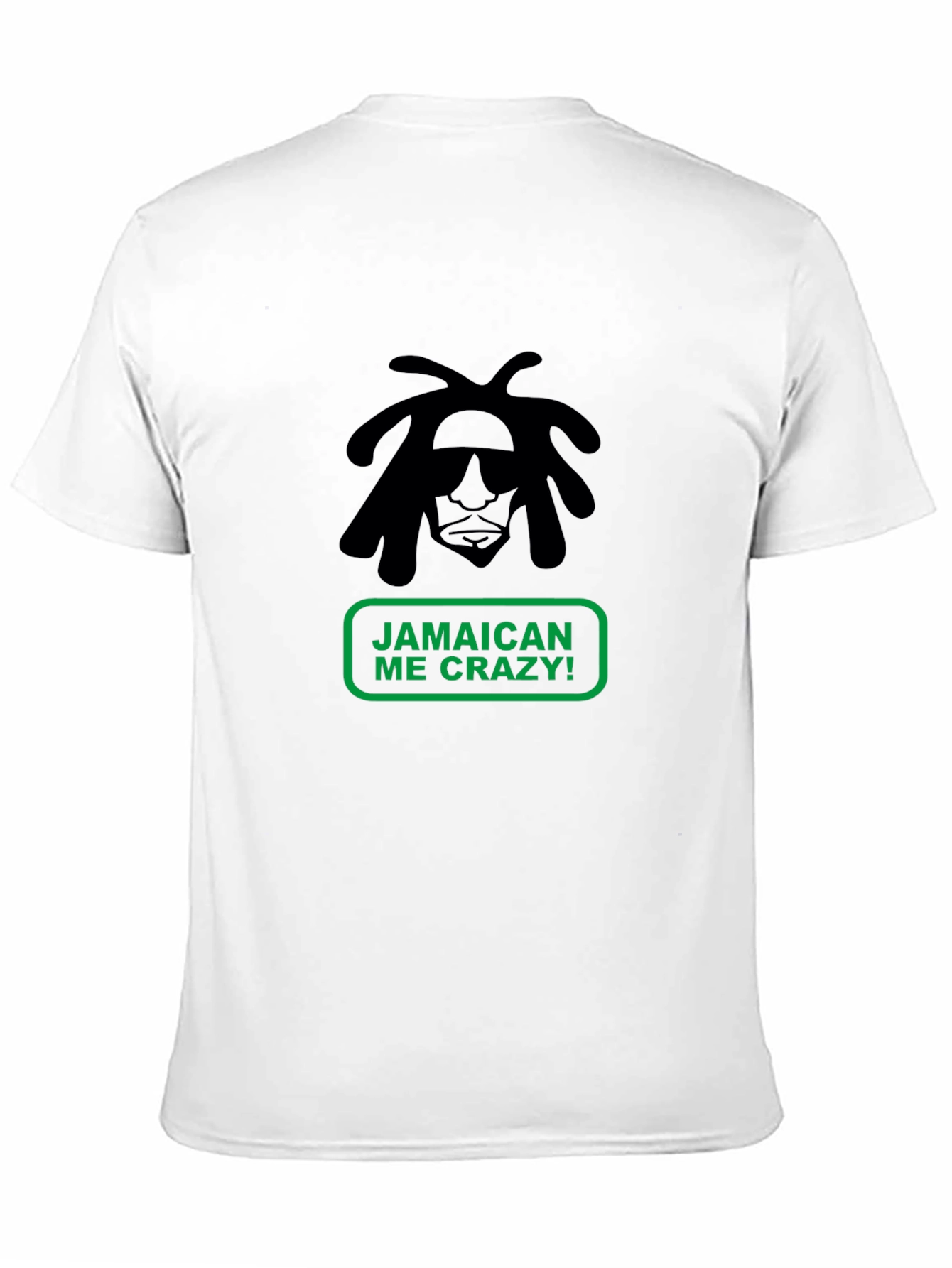 Jamaican Me Crazy T-Shirt - Black Cotton Tee