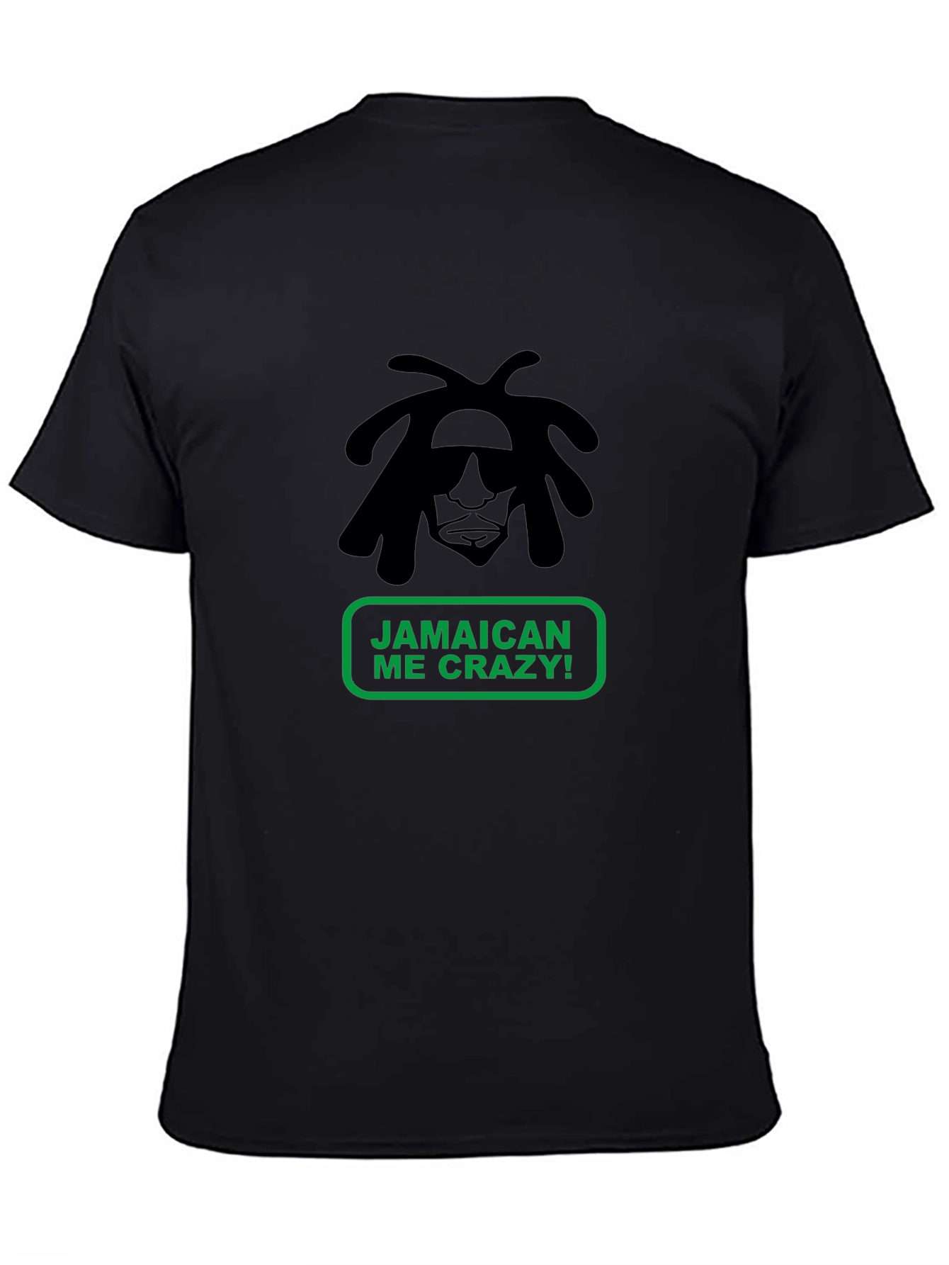 Jamaican Me Crazy T-Shirt - Black Cotton Tee