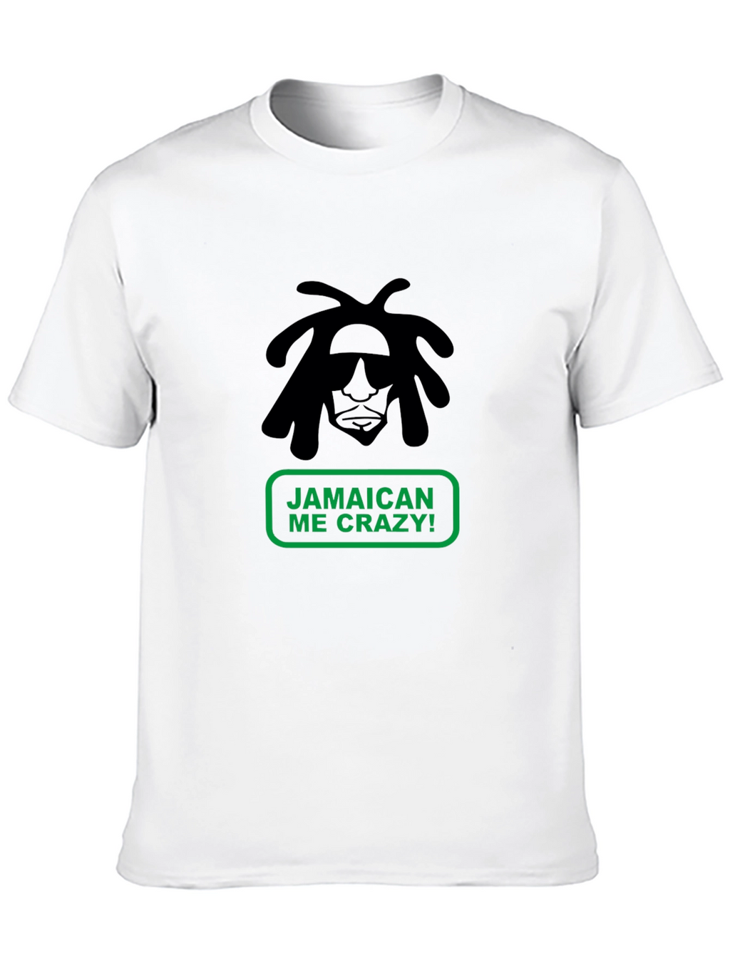 Jamaican Me Crazy T-Shirt - Black Cotton Tee