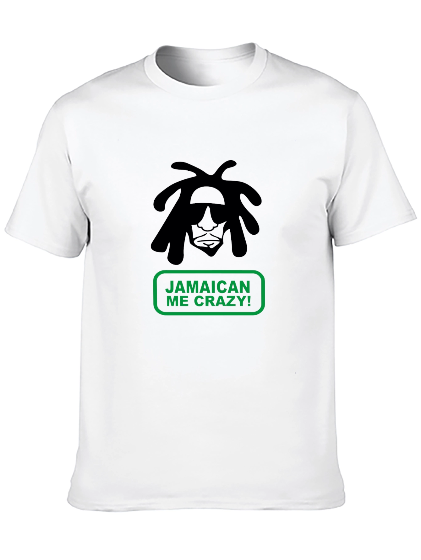 Jamaican Me Crazy T-Shirt - Black Cotton Tee