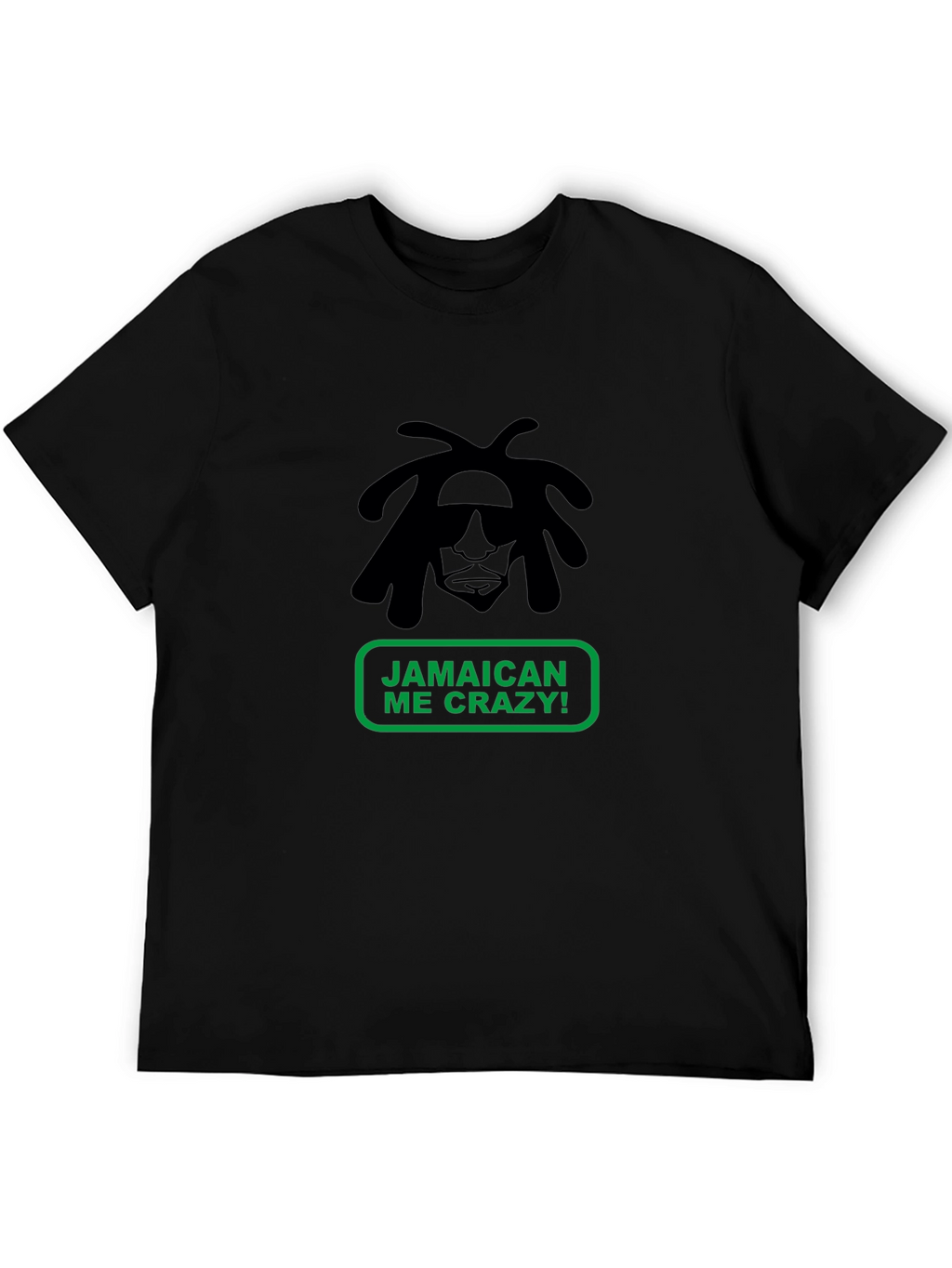 Jamaican Me Crazy T-Shirt - Black Cotton Tee