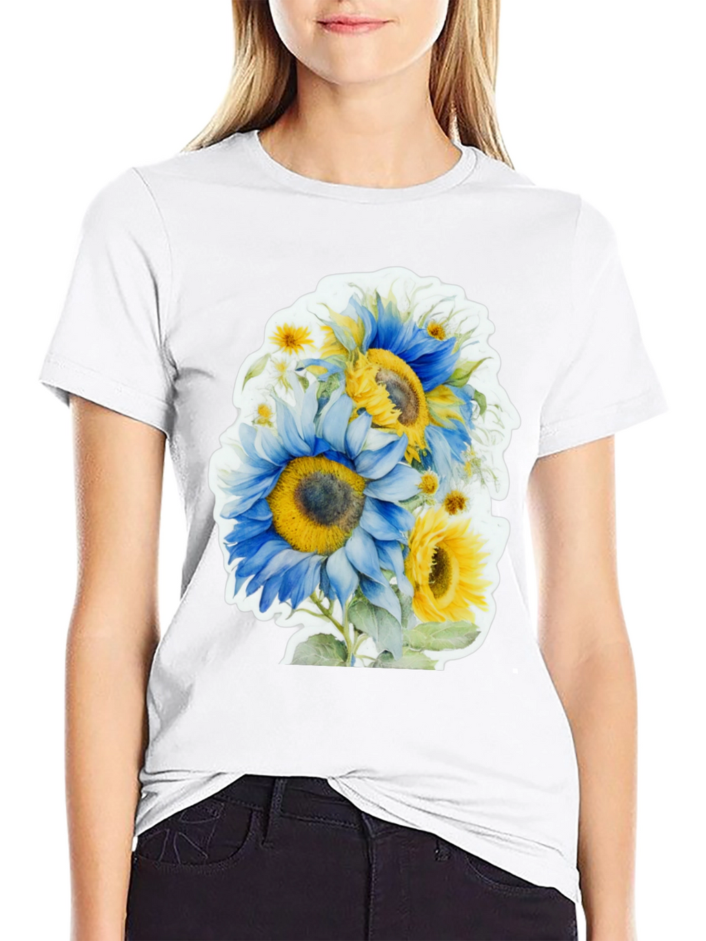Sunflower Watercolor Graphic Tee