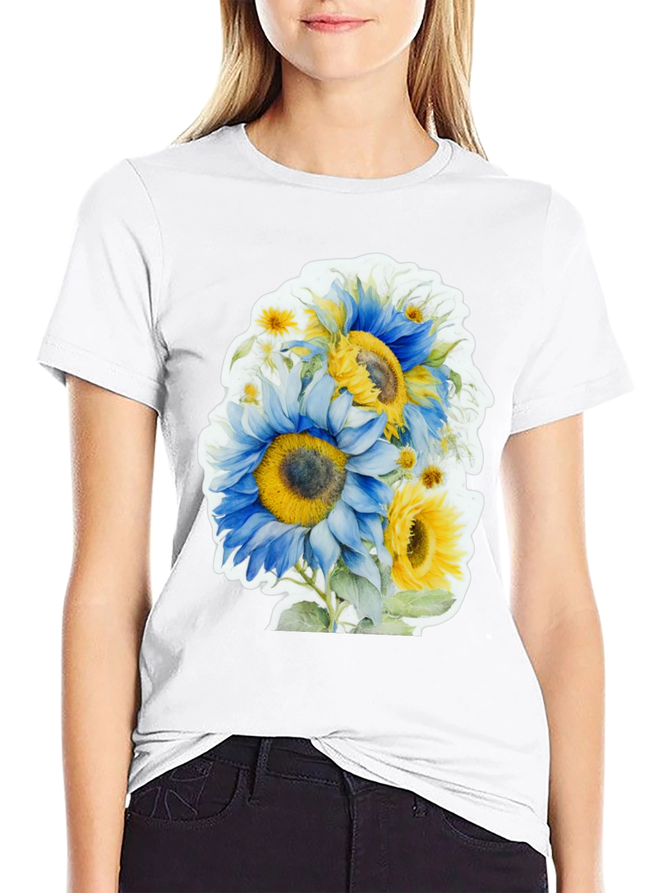 Sunflower Watercolor Graphic Tee