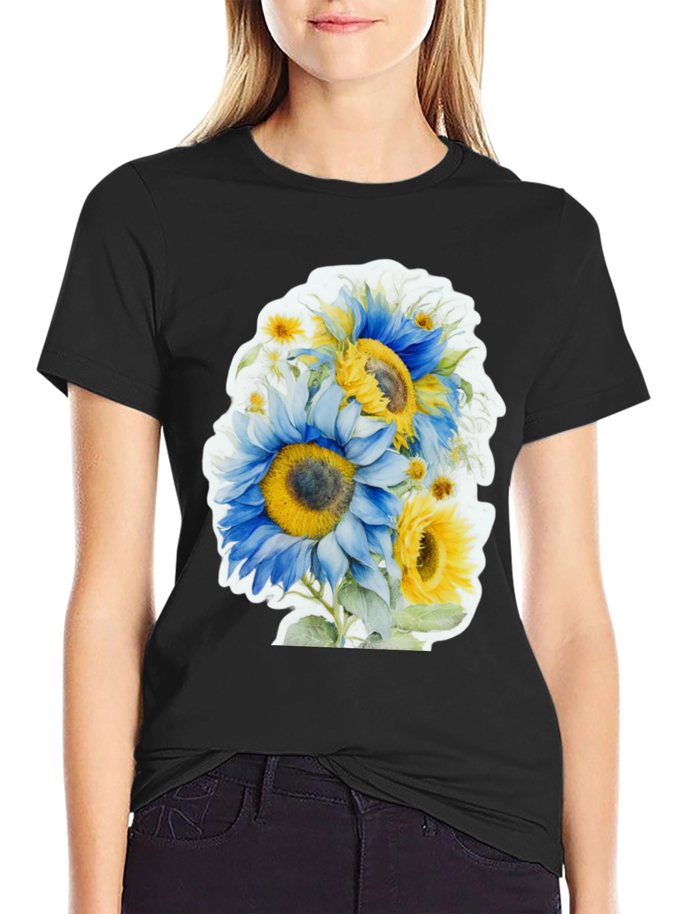 Sunflower Watercolor Graphic Tee