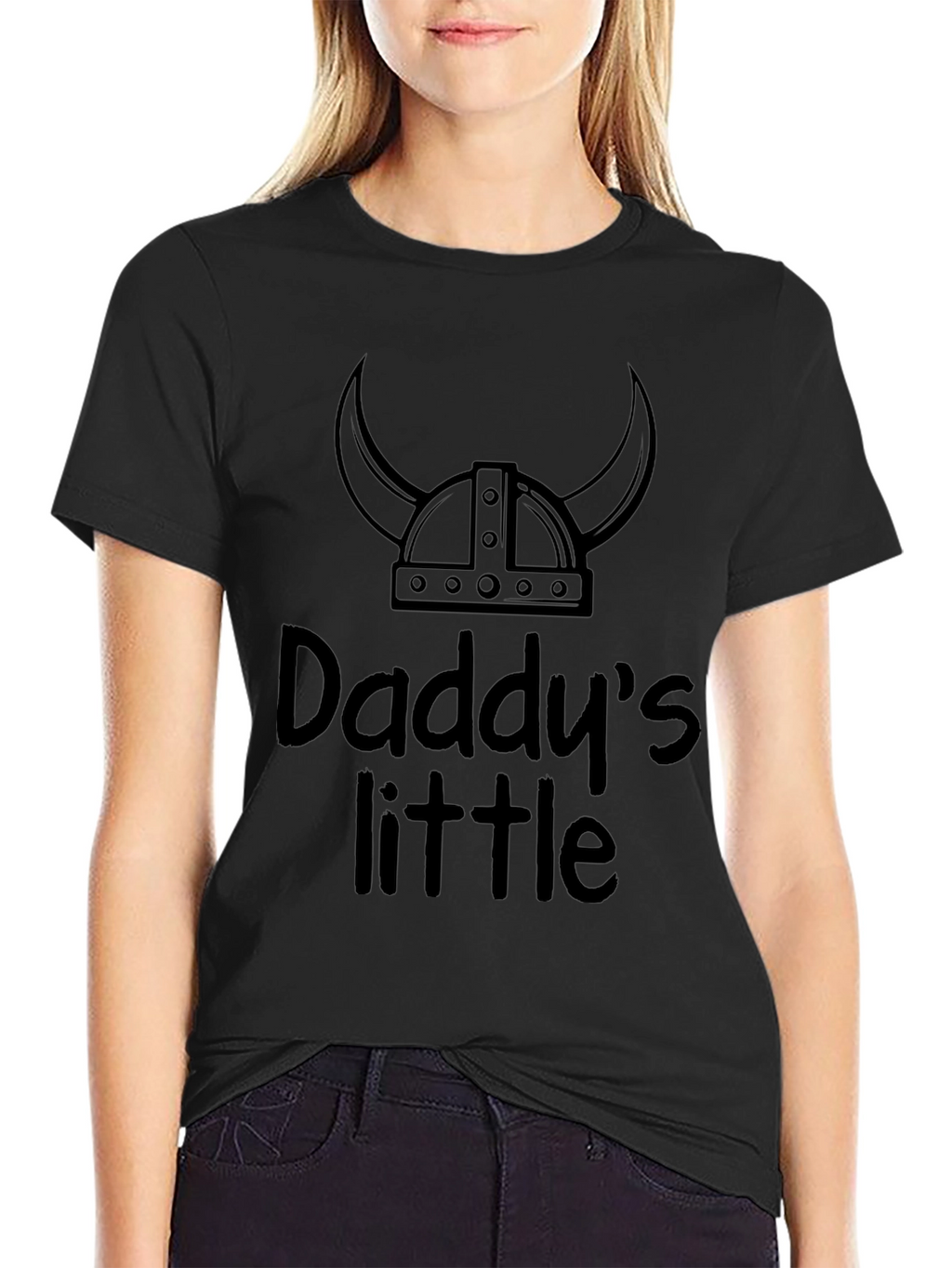 Daddys Little Viking Black T-Shirt