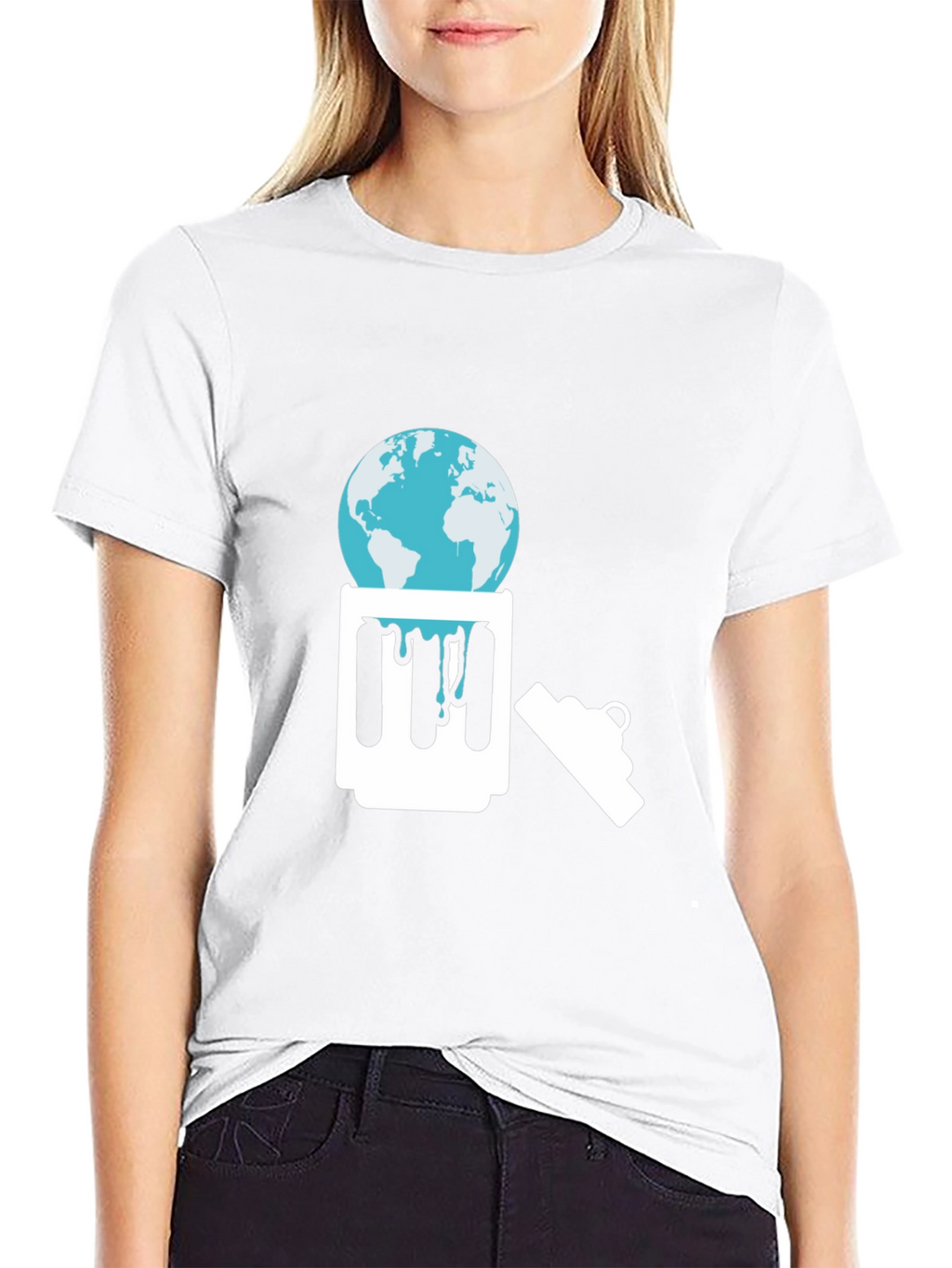 Eco-Awareness Graphic Tee - Earth in Trash