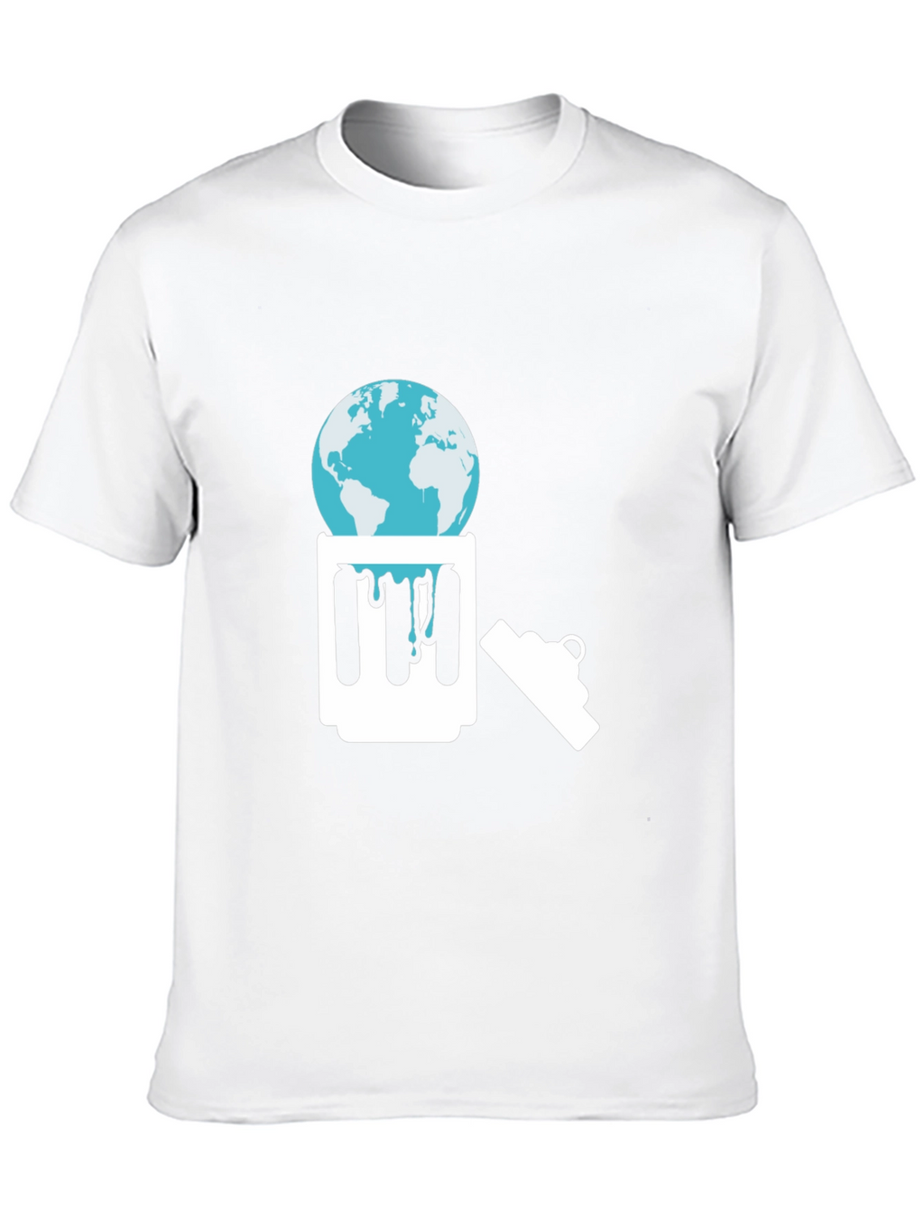 Eco-Awareness Graphic Tee - Earth in Trash
