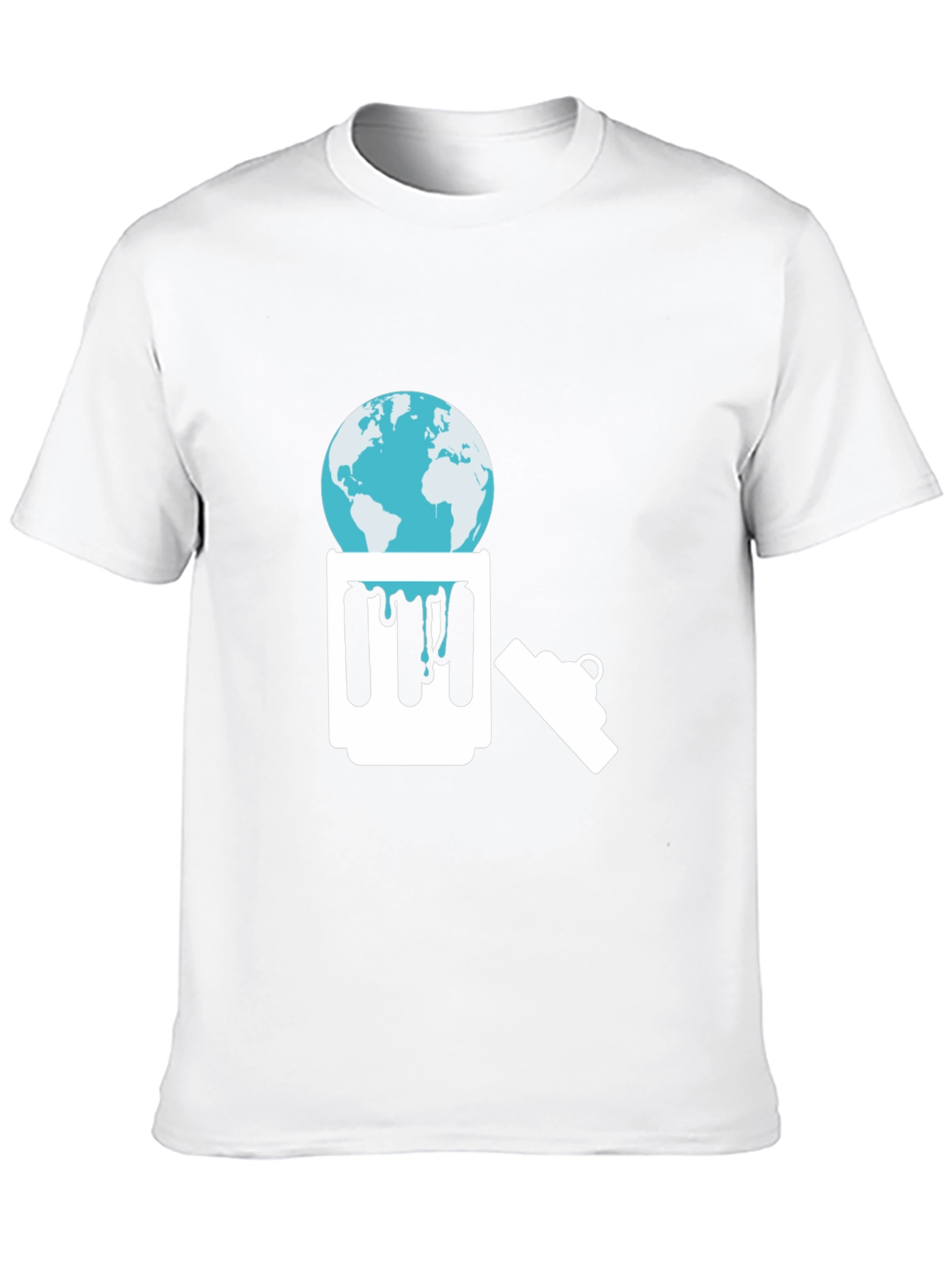 Eco-Awareness Graphic Tee - Earth in Trash