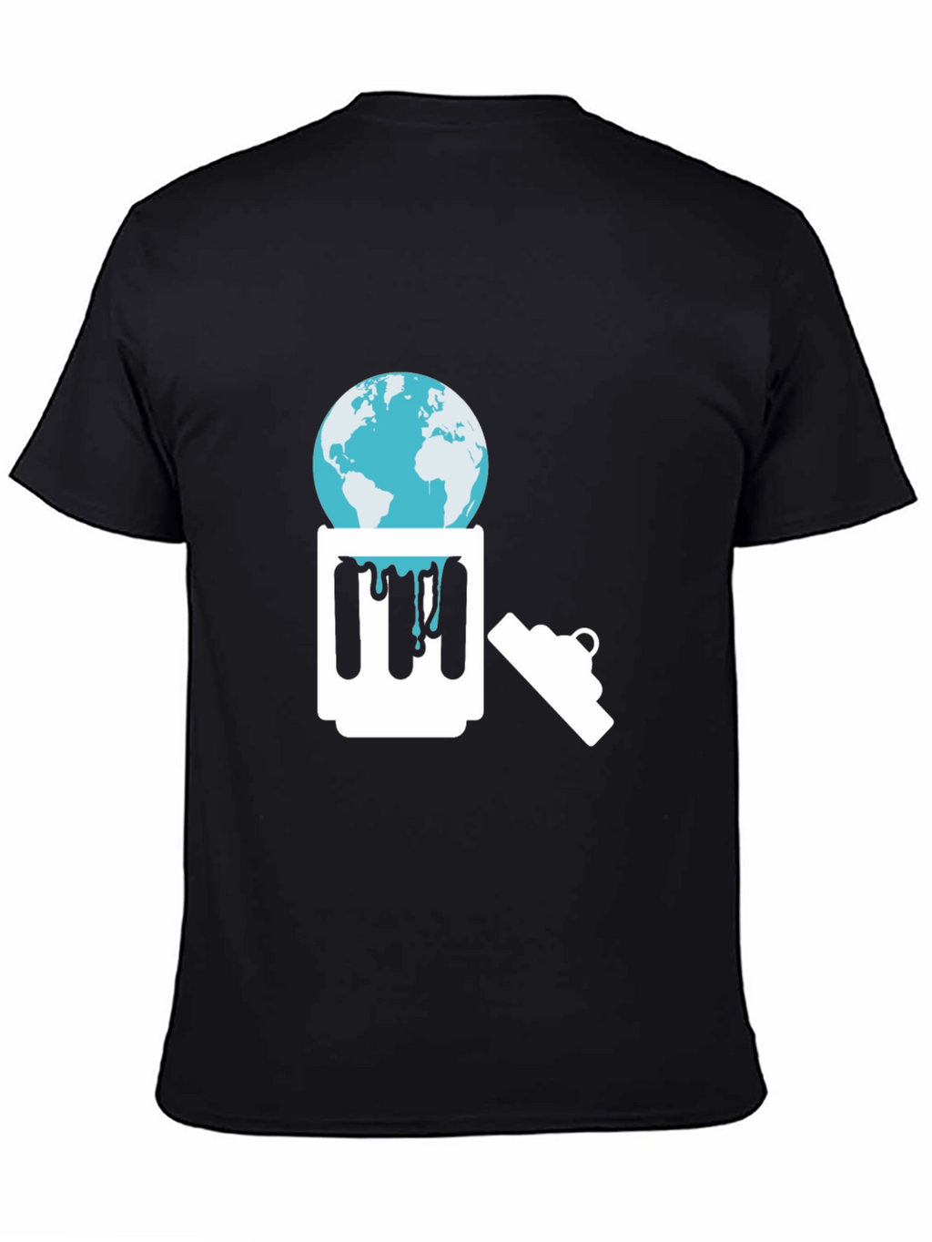Eco-Awareness Graphic Tee - Earth in Trash