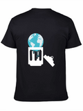 Eco-Awareness Graphic Tee - Earth in Trash