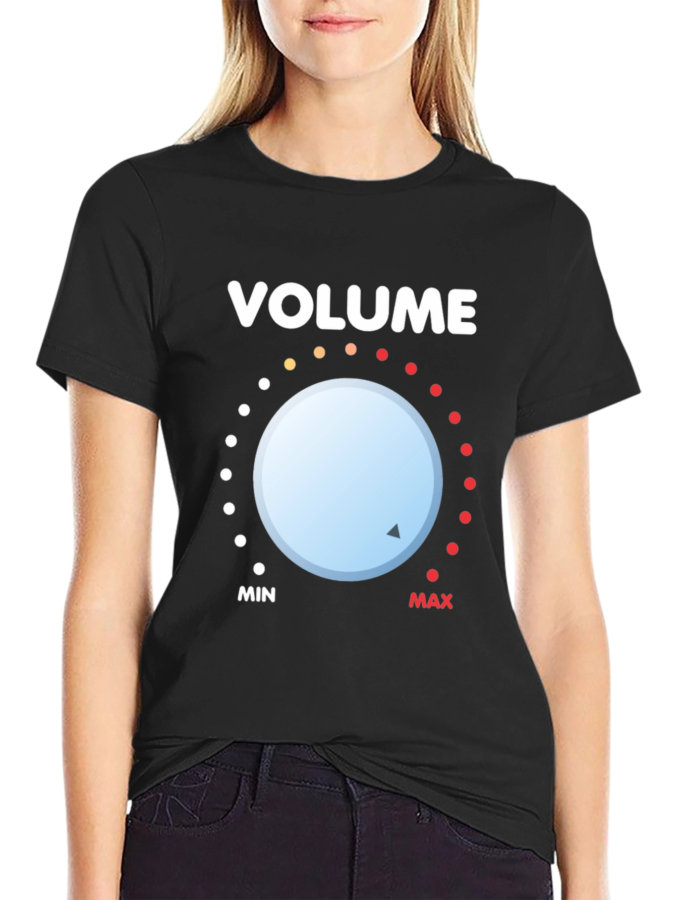 Volume Knob Graphic Tee - Black