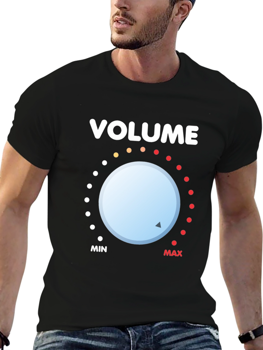 Volume Knob Graphic Tee - Black