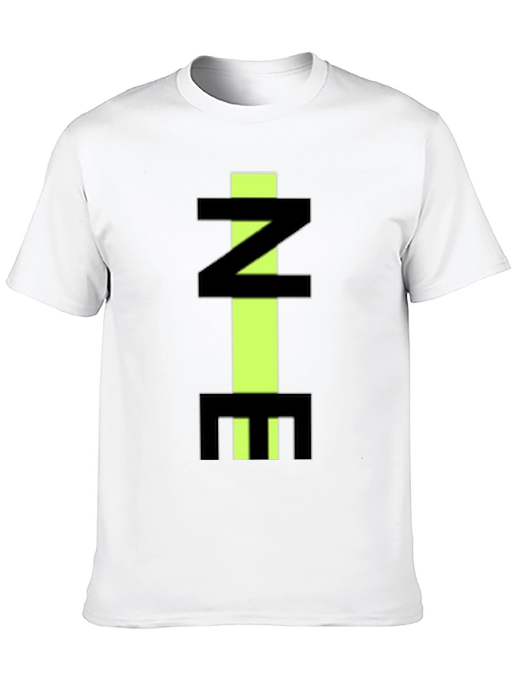 Abstract Letter Graphic Black T-Shirt