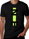 Abstract Letter Graphic Black T-Shirt