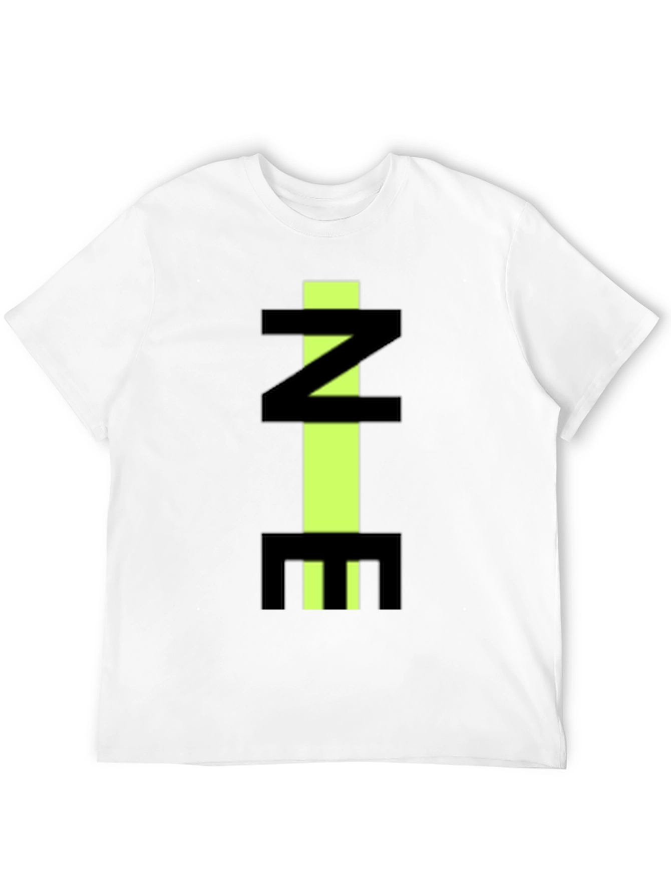 Abstract Letter Graphic Black T-Shirt