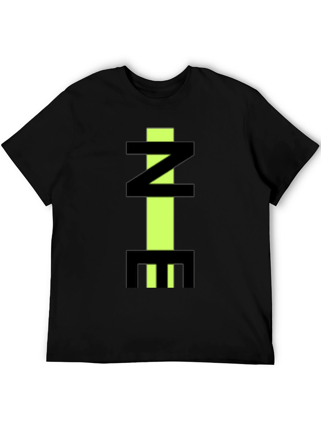 Abstract Letter Graphic Black T-Shirt