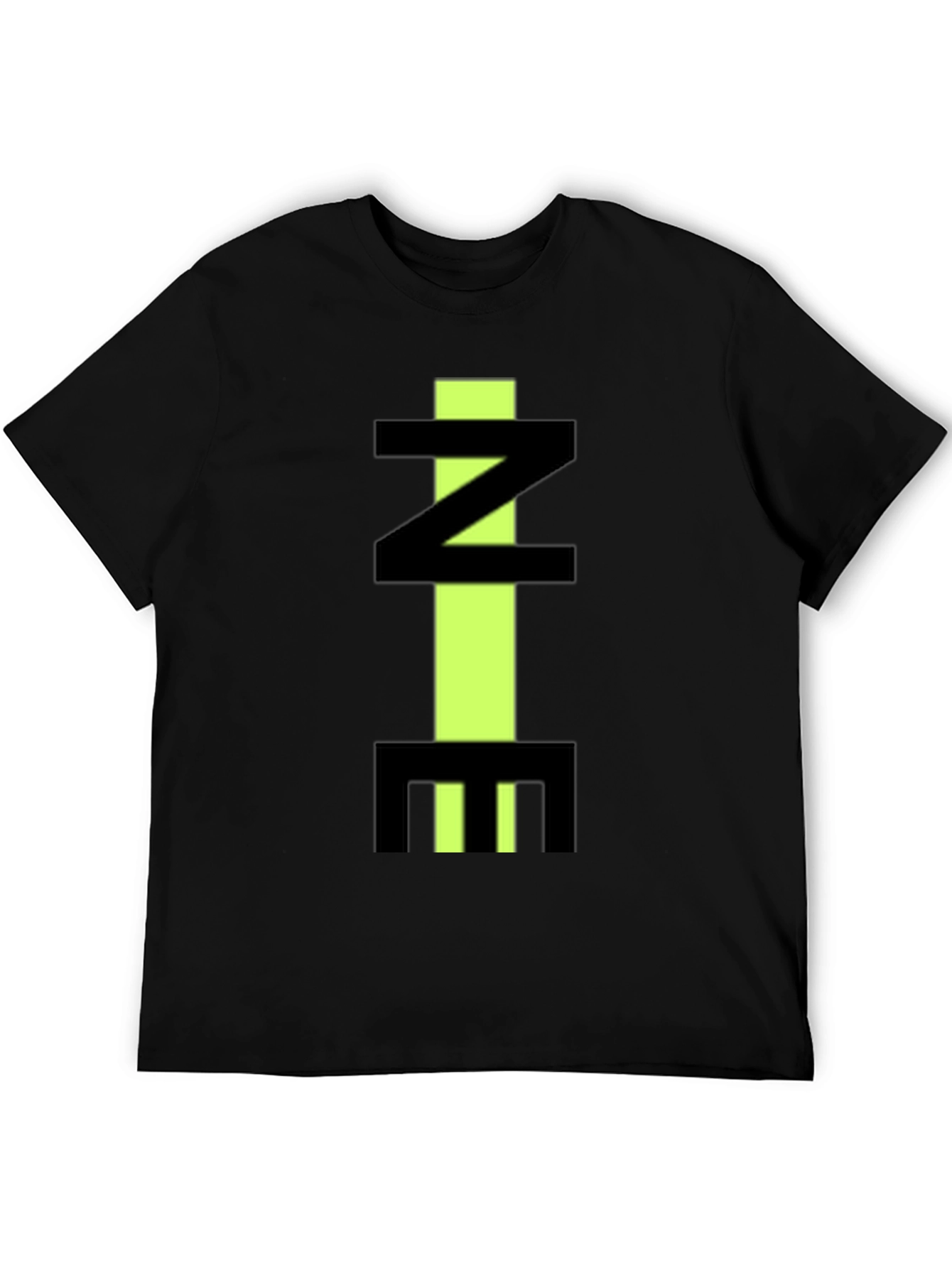 Abstract Letter Graphic Black T-Shirt