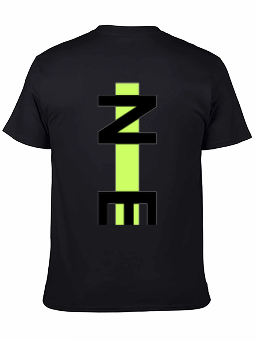 Abstract Letter Graphic Black T-Shirt