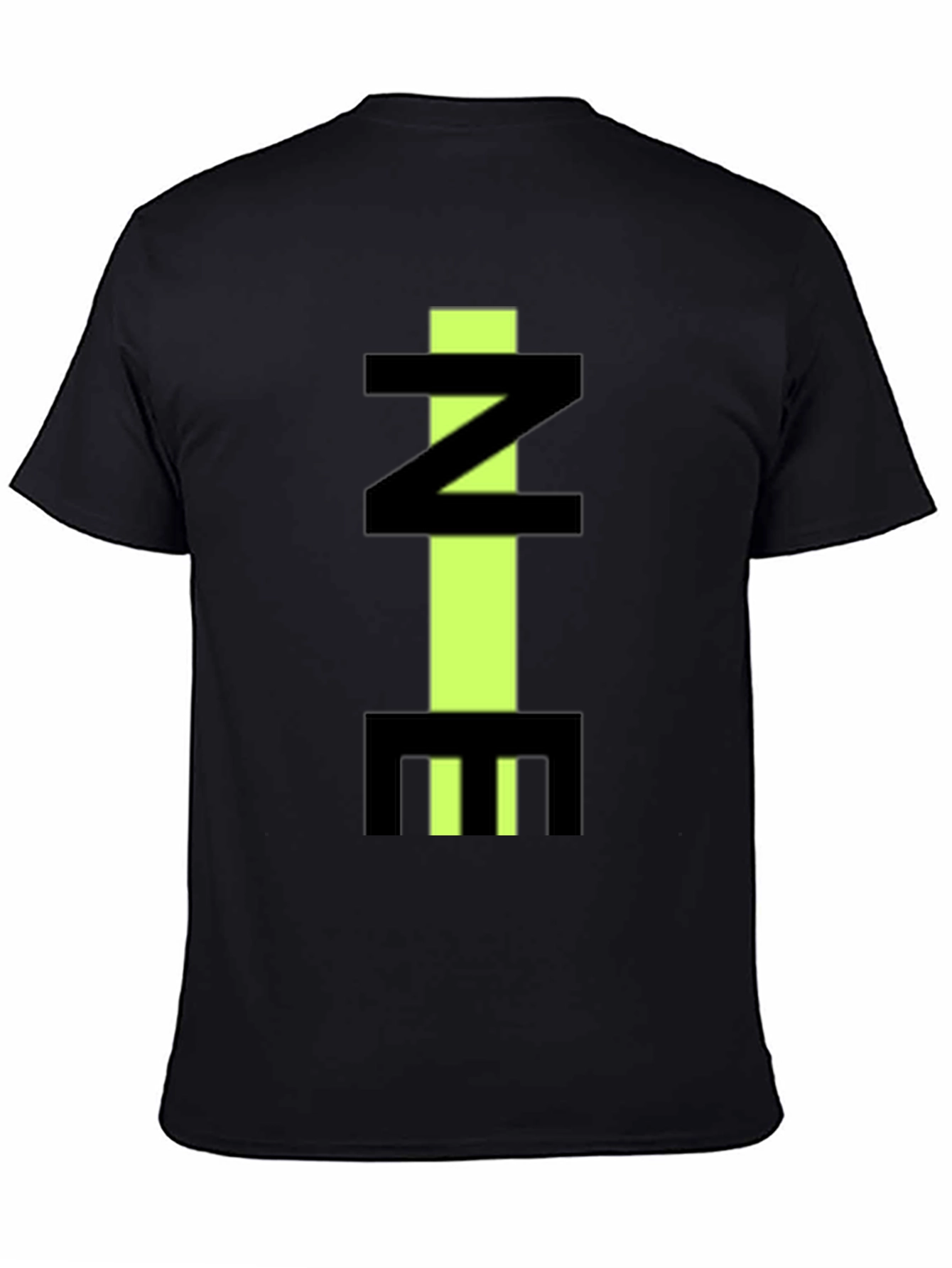 Abstract Letter Graphic Black T-Shirt