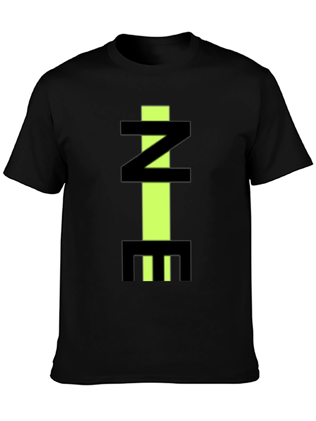 Abstract Letter Graphic Black T-Shirt